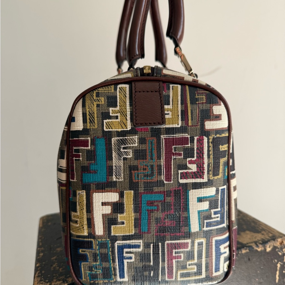Fendi Multicolor ZUCCA MANIA Bauletto Boston Bag. - Picture 3 of 7